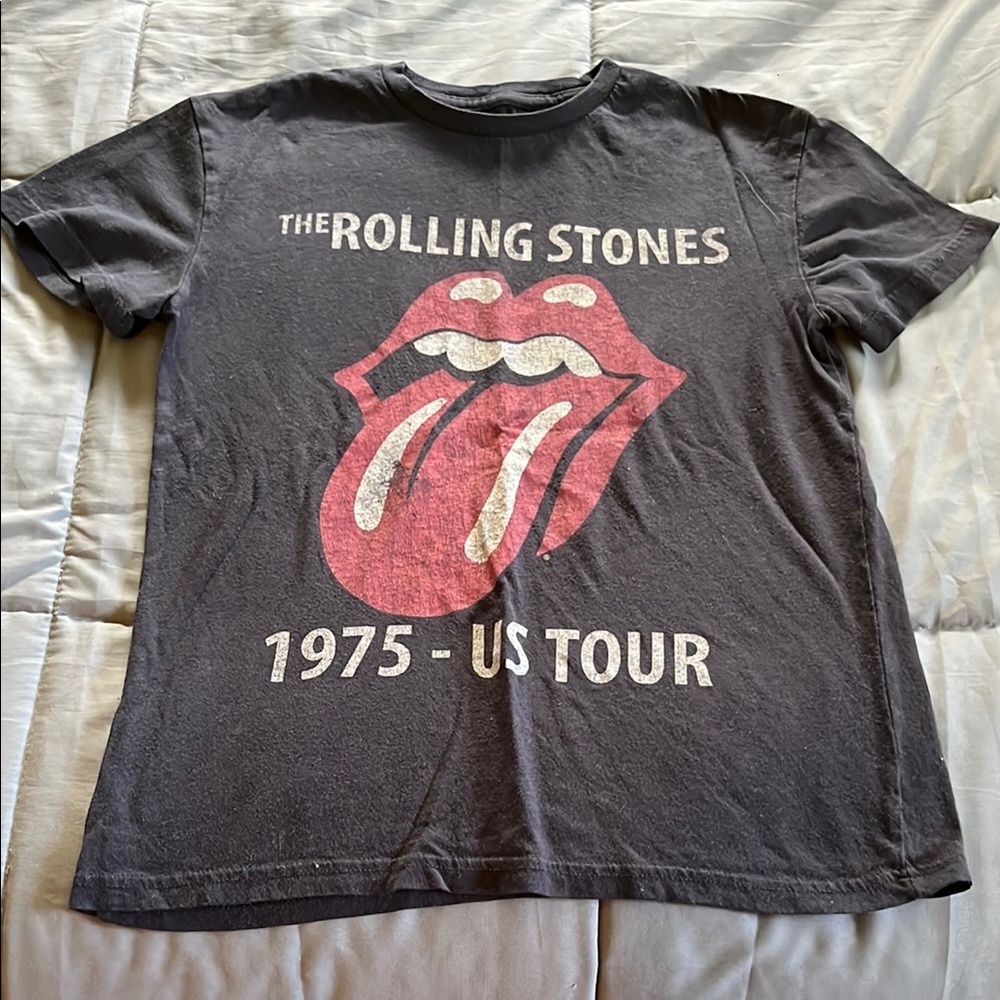 The Rolling Stones 1975 US Tour Tee - Black and Red